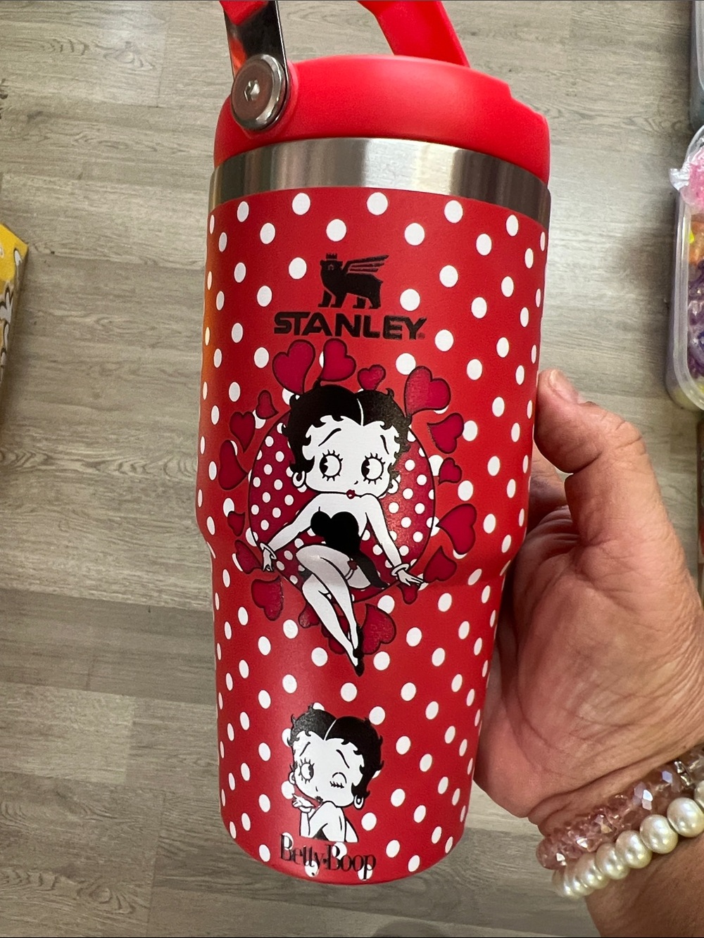 Stanley Red and White Betty Boop Kids Insulated Tumbler